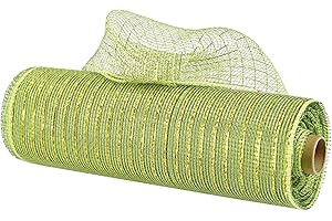 MEEDEE Moss Deco Mesh 10 Inch Moss Mesh Ribbon for Wreaths |...