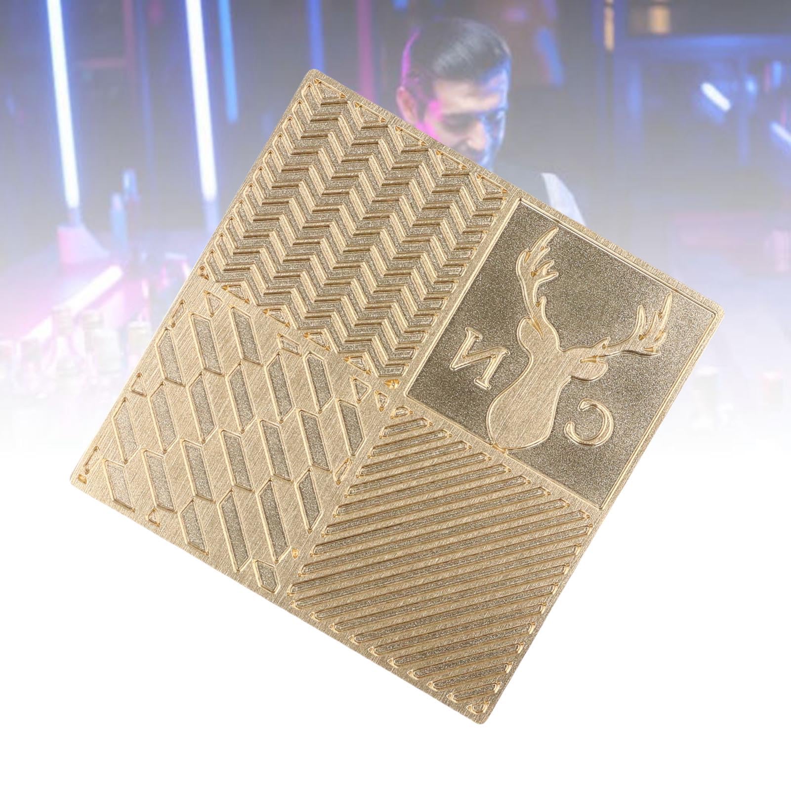 Bandeja de cobre de alta calidad: máquina de hielo fácil de limpiar para fiestas, diseño Slish, accesorio perfecto para camarero y molde de hielo funcional para entretenimiento