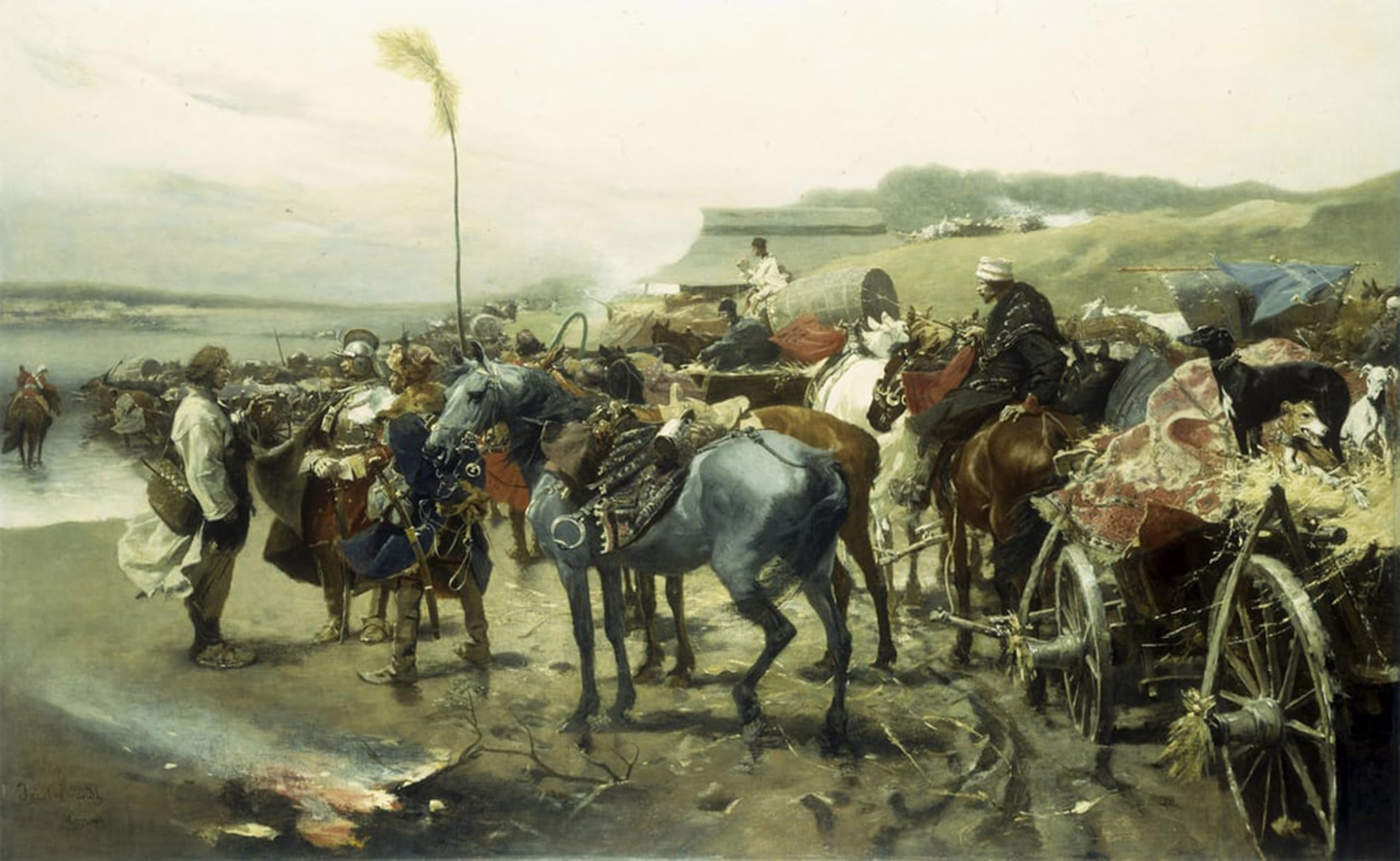 ARTXLXXBN Famous Art Print Poster Vintage Wall Art on the Move by Jozef Brandt Canvas Art Poster for Home Decor 60x90cm