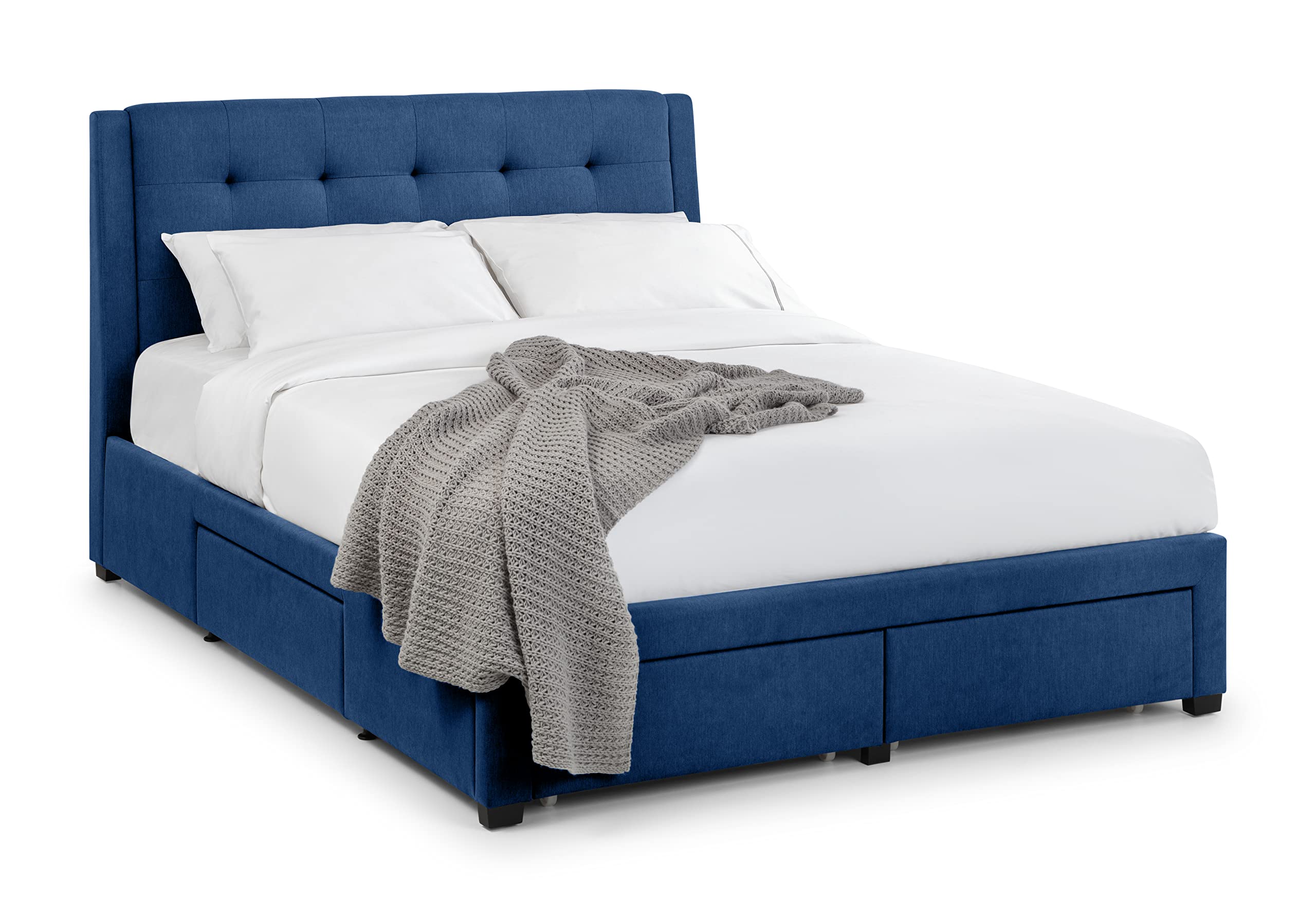 Julian Bowen Fullerton 4 Drawer Bed - Blue Fabric Beds