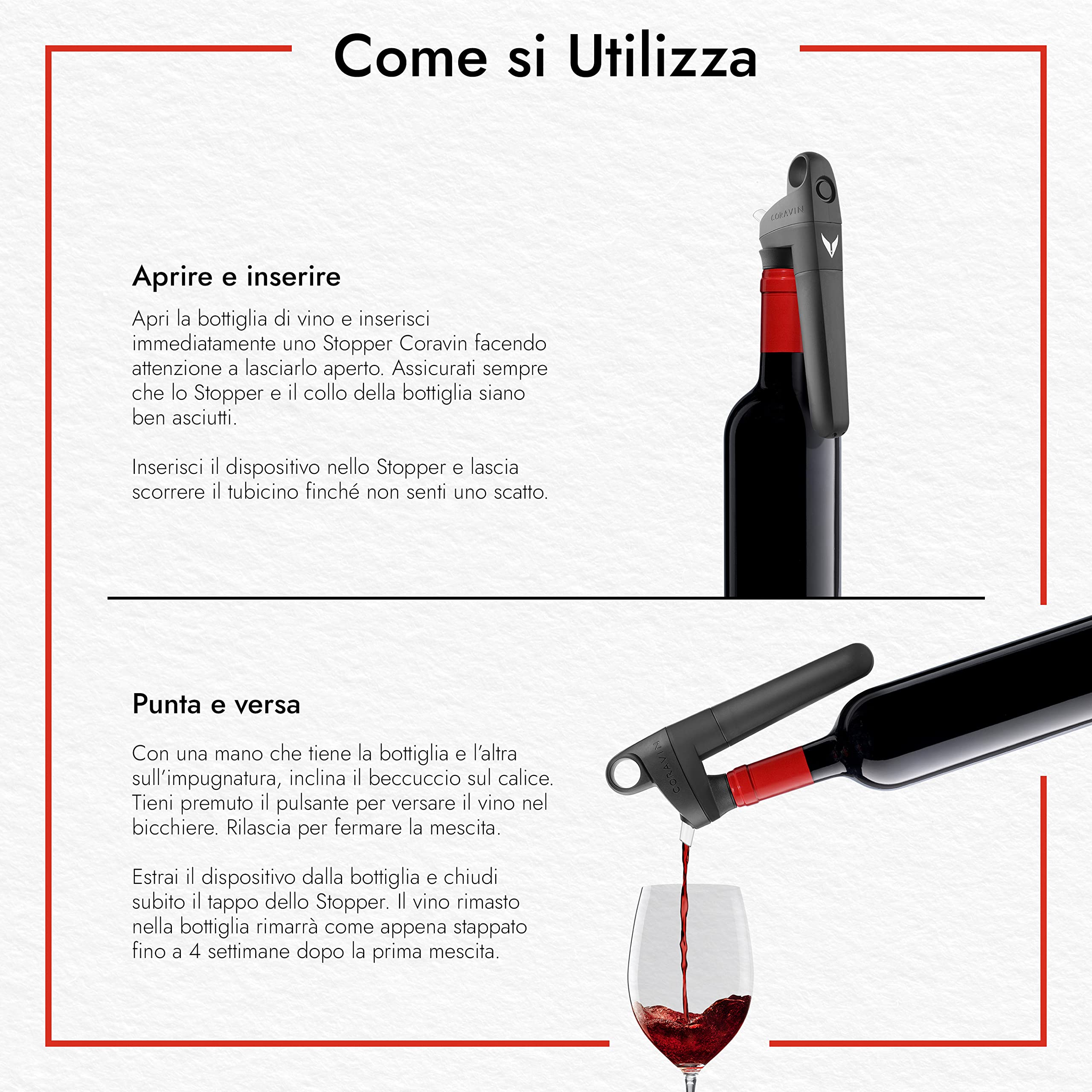 Coravin Tappi per vino in Silicone Pivot | Compatibile con il Sistema di Conservazione del Vino Pivot | Conserva il Vino Fino a 4 Settimane - 6 confezioni