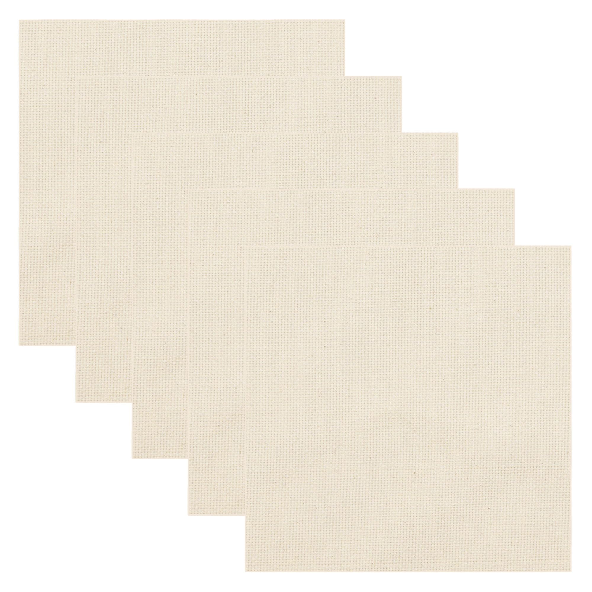 Punch Needle Cloth, Tufting Cloth Punch Needle Fabric, Embroidery Fabric, Monks for Needle Embroidery Rug Hooking (5PCS-12.6 x 12.6 Inch)
