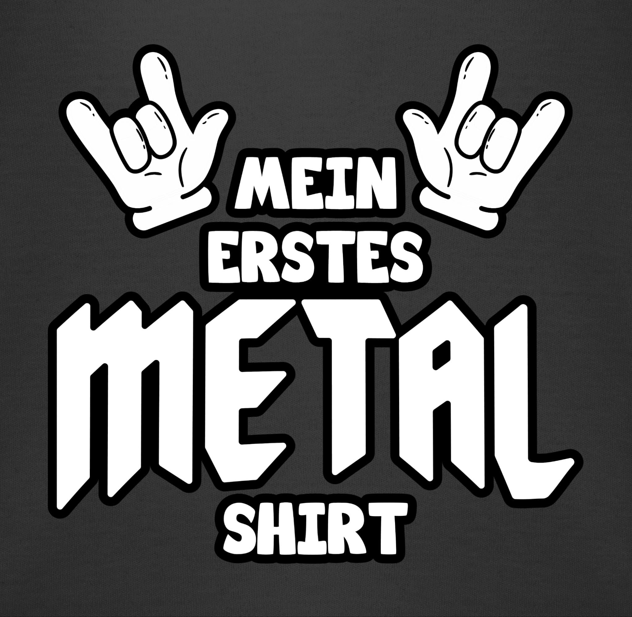 Shirtracer - Baby Body Kurzarm - Sprüche - Mein erstes Metal Shirt Comic