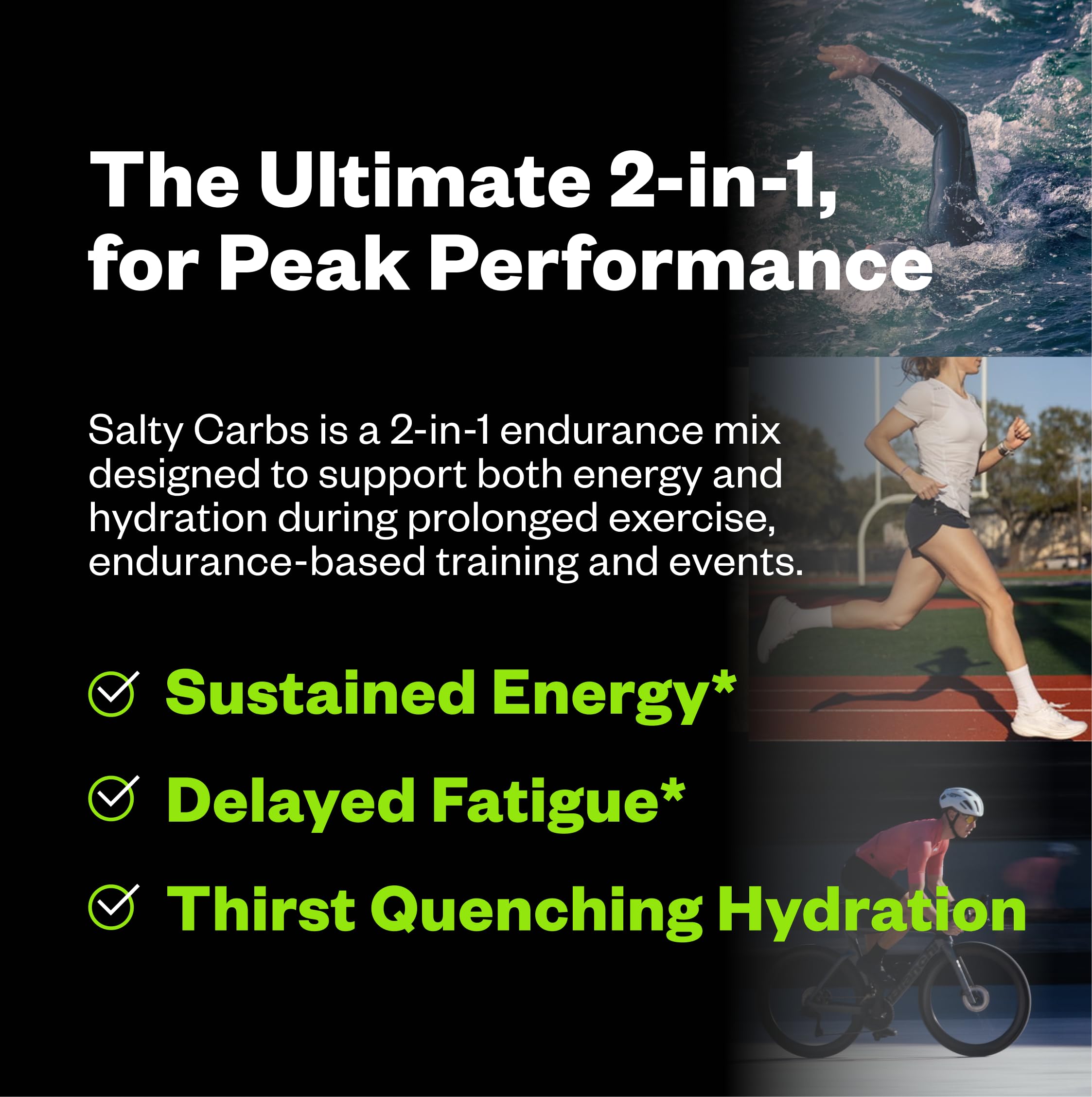 RNWY Salty Carbs Electrolyte Drink Mix 30g Dual-Action Carbs + 700mg Sodium, Endurance Fuel for Runs, Rides and Races, Gluten-Free, Dairy-Free, Non-GMO (30 Servings, Melon) — Amazon image 4