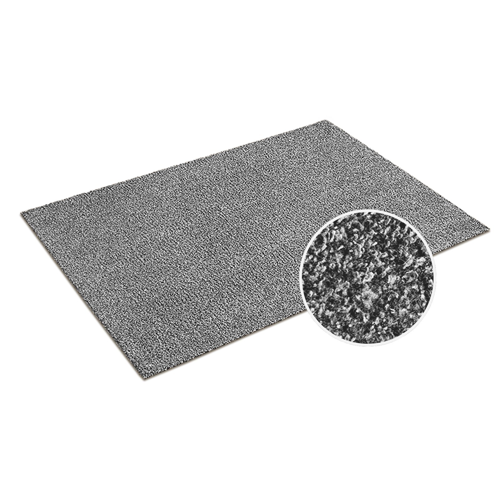 casa pura Tappeto Ingresso Interno Corridoio - Tappeti Naturali in Cotone | Zerbini Assorbenti e Cattura-Sporco| Grigio - 100 x 100 cm