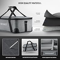 Vista 4 de NEEWER Bolsa de transporte con espuma movible acolchada para Studio Light Q300 Vision 4 ML300 CB60B RGB CB60 MS60B MS60C MS150B, bolsa de transporte