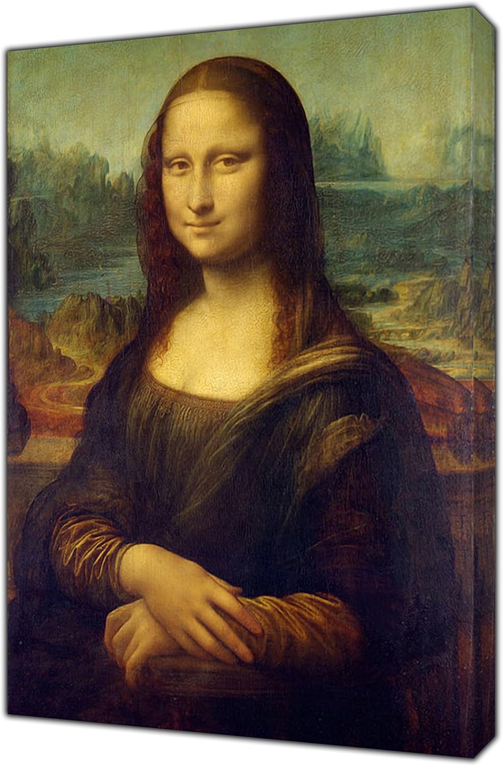 Buy Mona Lisa Paint By Leaonardo Davinci Print On Framed Canvas Picture Wall Art 40 X 30 Inch 18mm Depth Online In Indonesia B07bmfhs5q