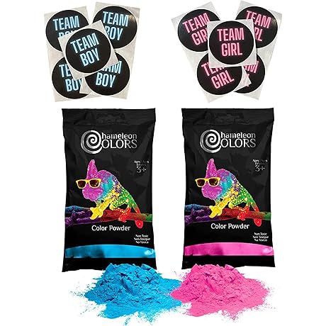 Gender Reveal Explosion Powder - Chameleon Colors 2 Lbs Pink and Blue Powder