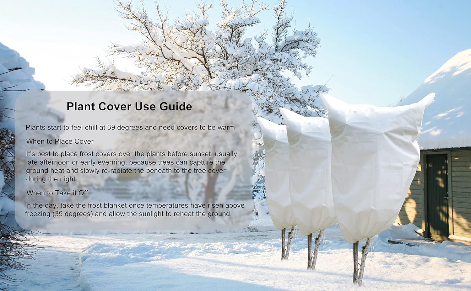 Buy Gardzen 5Pack Plant Cover Drawstring Tree Cover, Winter Freeze