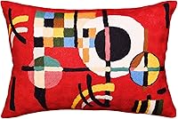 Vista 10 de Lumbar Kandinsky - Funda de almohada moderna intuitiva de mediados de siglo, funda de almohada abstracta de óxido, funda de almohada contemporánea