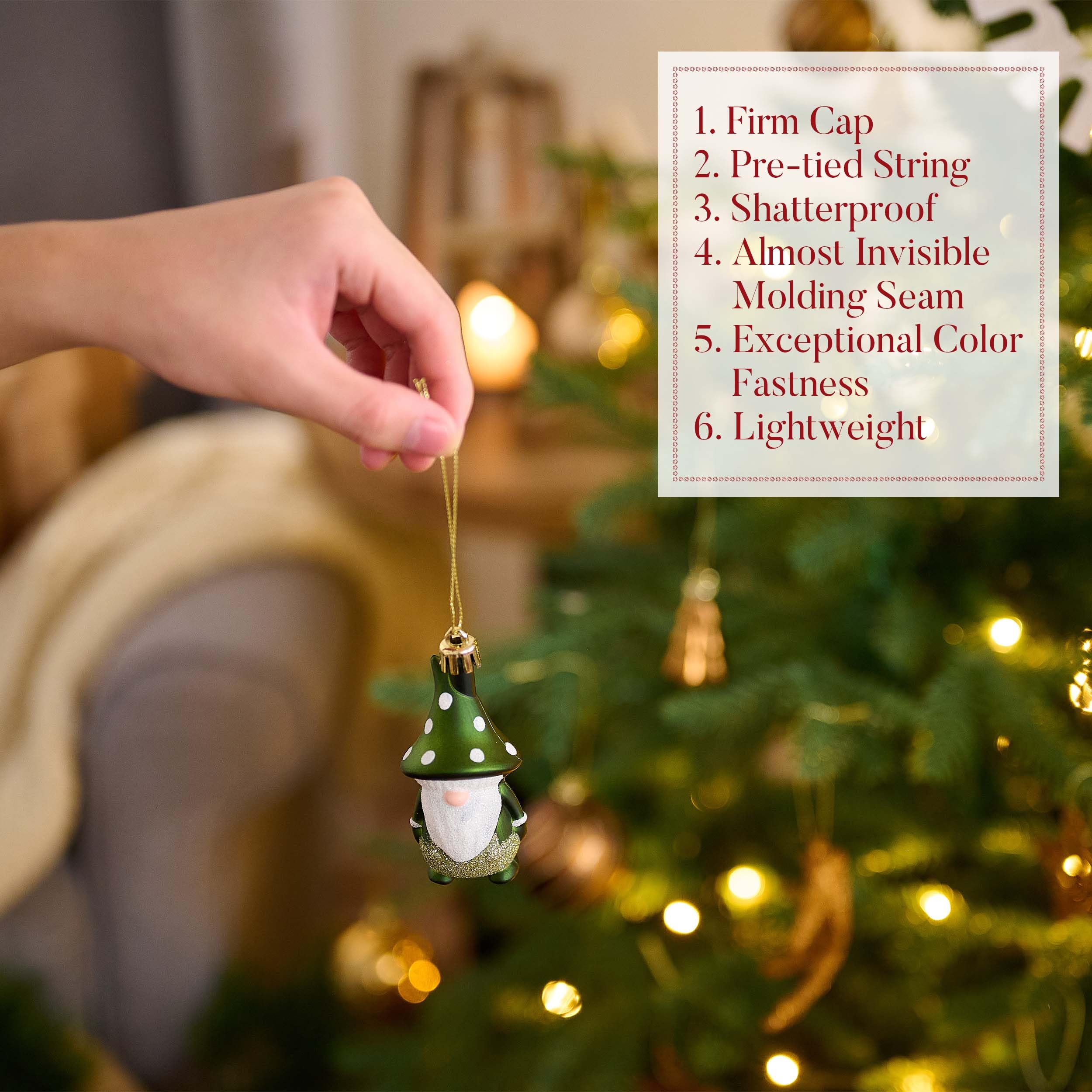 Valery Madelyn Weihnachtskugeln Set, 40pcs Christbaumkugeln Kunststoff Weihnachtskugel Bronze Weihnachtsdeko mit Geschenkpaket Aufhänger Weihnachtsbaumschmuck Waldland Thema(Bronze Grün)