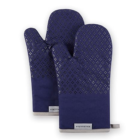KitchenAid Asteroid Oven Mitt Set, Cobalt Blue 7