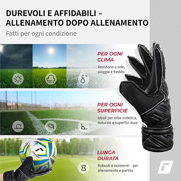 Reusch Attrakt Solid Junior Guanti da portiere|Bambini 5–16 anni|Presa sicura con lattice|Calzata comoda e fascia avvolgente|Traspiranti e resistenti|Allenamento e partita - 4