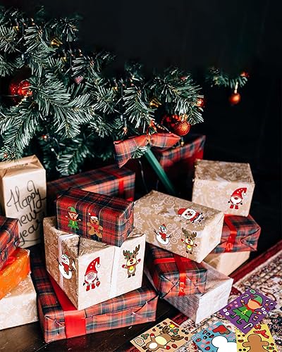 Miniatura 6 de 34 calcomanías navideñas que no se repiten  Crea tus propios personajes de Navidad con Papá Noel, reno, árbol de Navidad, muñeco de nieve y mucho