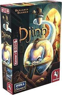 Pegasus Spiele 55143G - Djinn Brettspiel - Worker-Movement-Mechanismus mit Spannenden Entscheidungen und Variabler Aufbau - Inklusive Soloregel