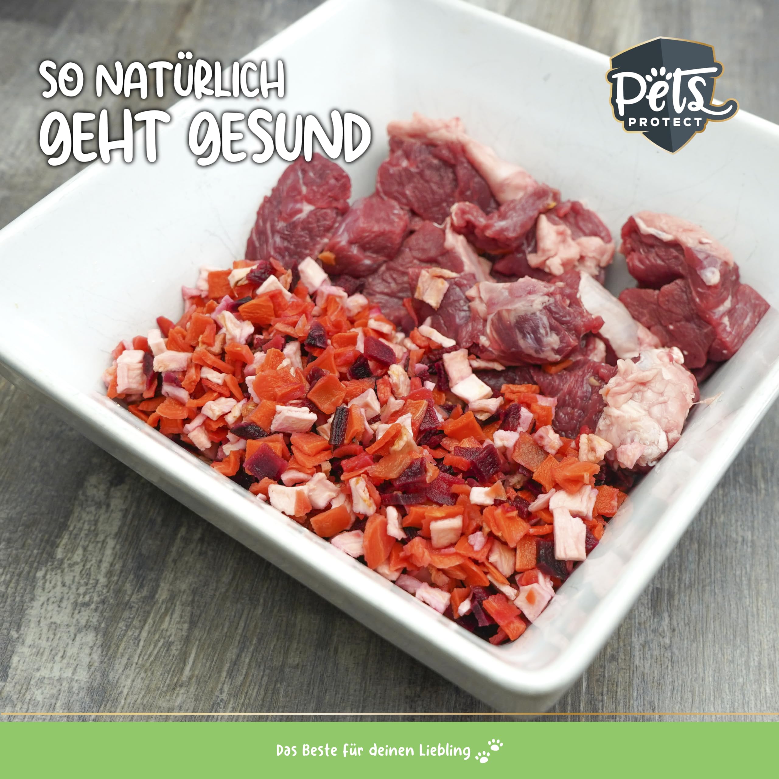 Pets Protect 5kg GEMÜSE-Mix für Hunde & Katzen | 100% natürliche Gemüse-Flocken aus Deutscher Herstellung | Barf-Zusatz Hund | Getreidefrei | Ohne künstliche Zusätze | Für Allergiker | Gemüseflocken natürlich für Allergiker geeignet - Futterzusatz ohne kü