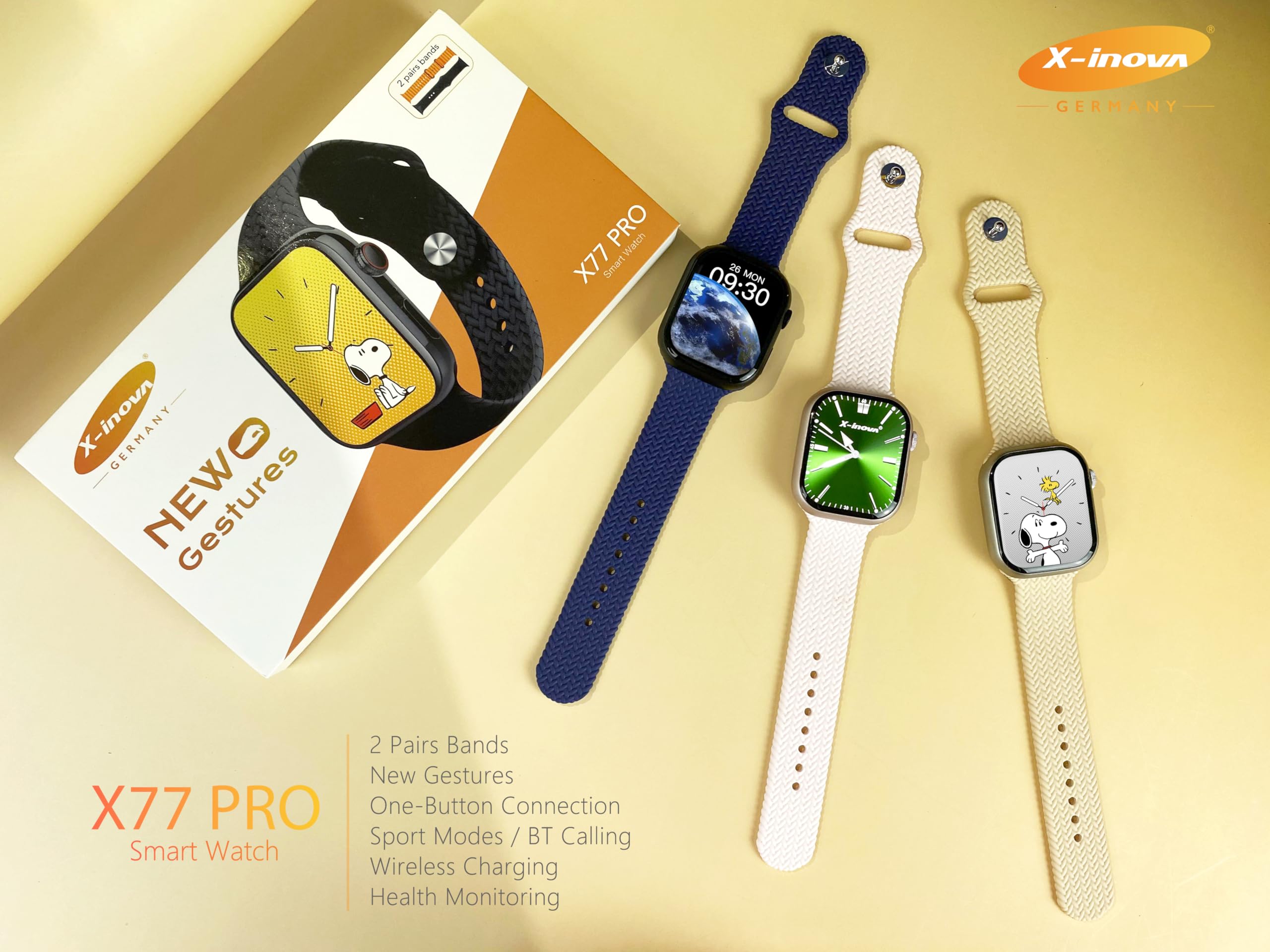 Smartwatch X- inova Germany X77 PRO 2 pairs band, 2.02 inch