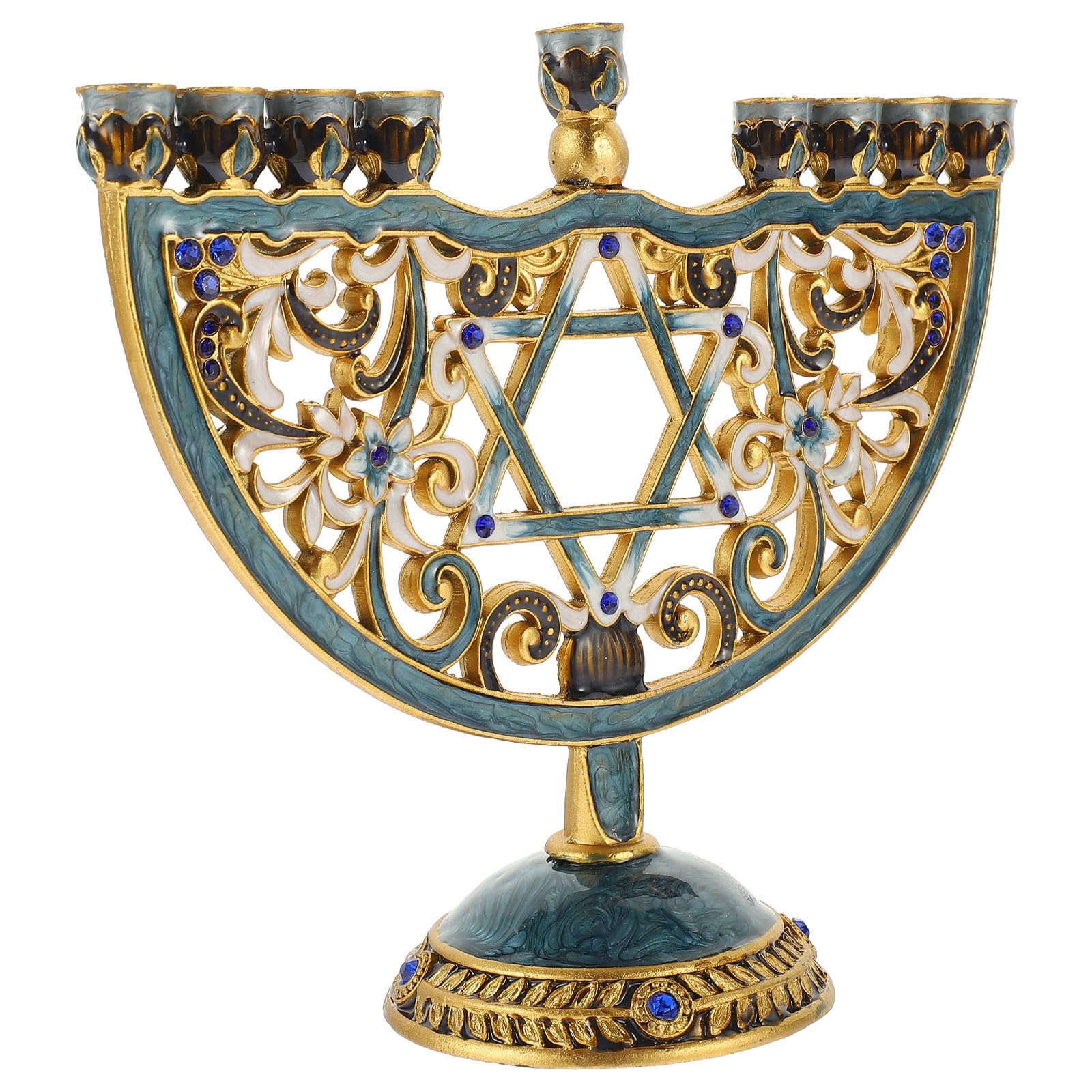 Candelabro Ebraico a 9 Bracci in Lega, Stile Albero