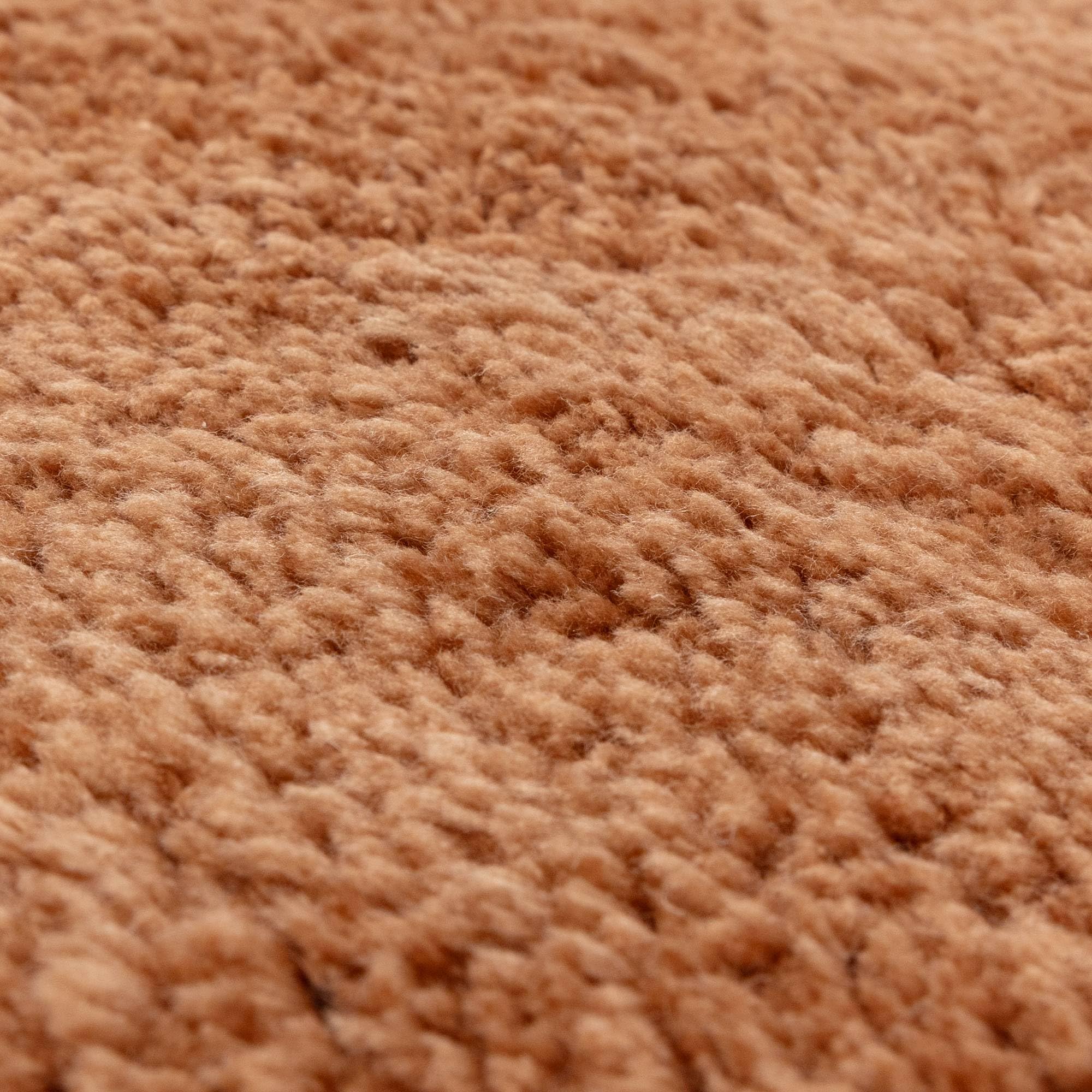 Lord of Rugs PureLux - Tappeto shaggy ultra morbido, spesso, per soggiorno e camera da letto, moderno, caldo e accogliente, in peluche, tufted a mano, in tinta unita, terracotta, 120 x 170 cm
