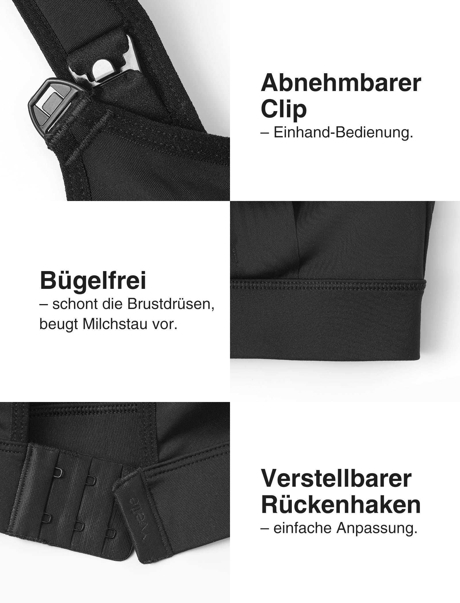 Yvette Still-BH Damen ohne Bügel Verstellbar Schwangerschafts-BH Gepolstert Maternity Bra