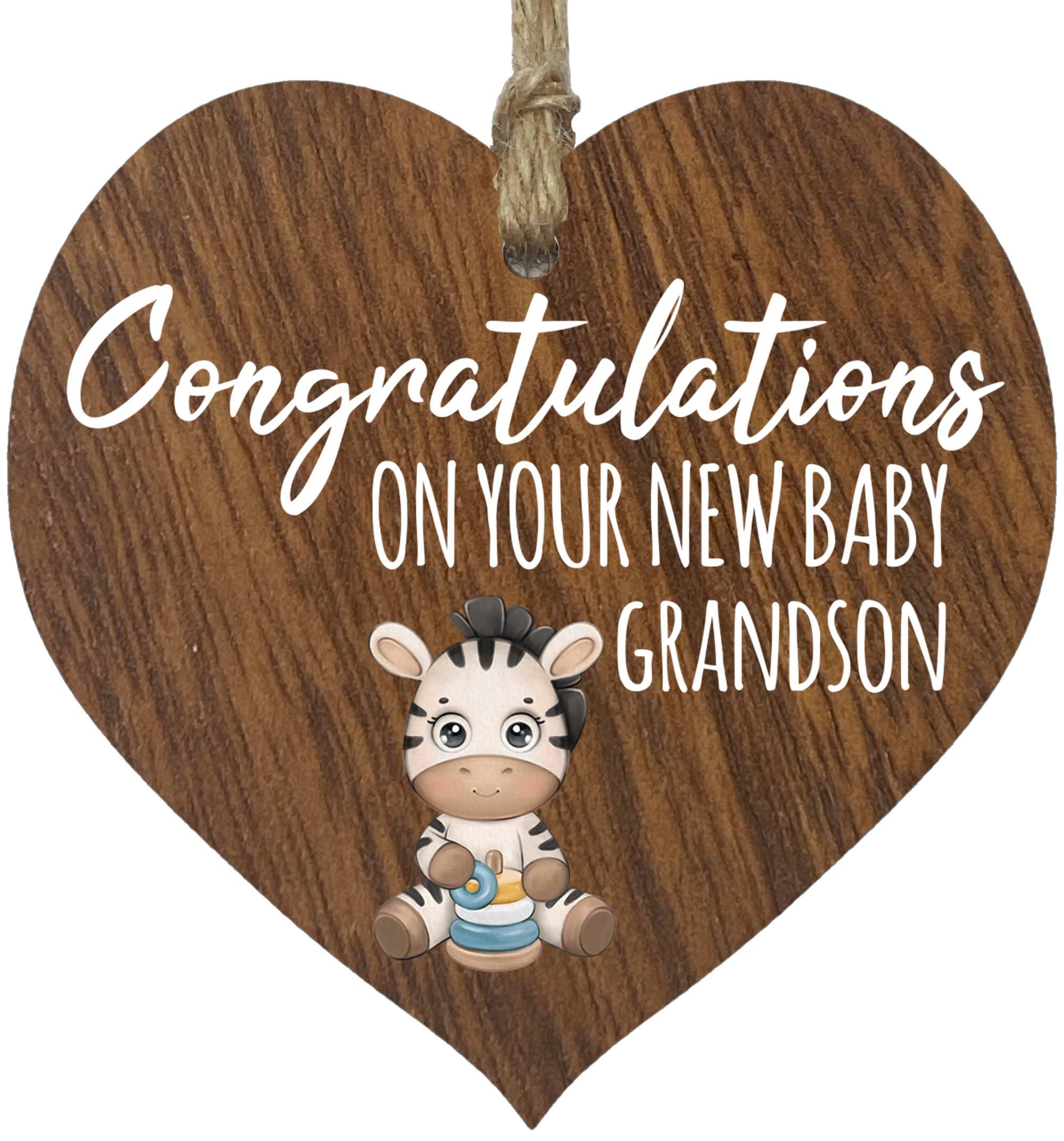 Stuff4 Grandparents to Be Gifts Hanging Wooden Heart Sign Plaque for Nanny Grandad - Dark Wood Hearts, Parents to be Gifts, Mummy to be Gifts, Baby Reveal Gifts, Baby Shower Keepsake Ideas, Mum-To-Be