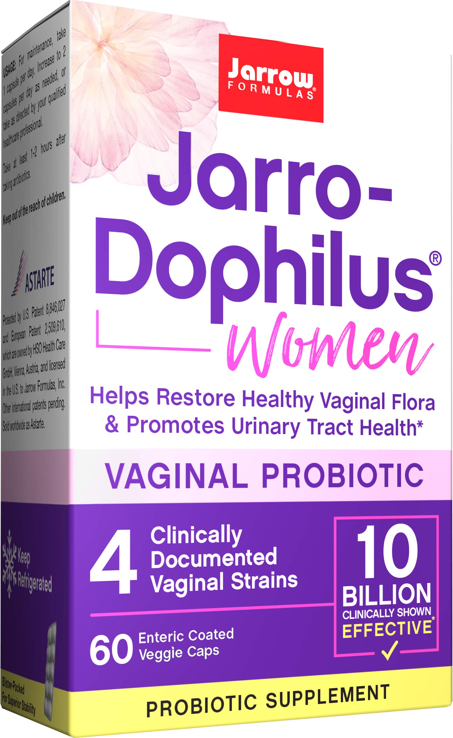 Jarrow Formulas Jarro-Dophilus Probiotics for Women 10 Billion 60 Capsules