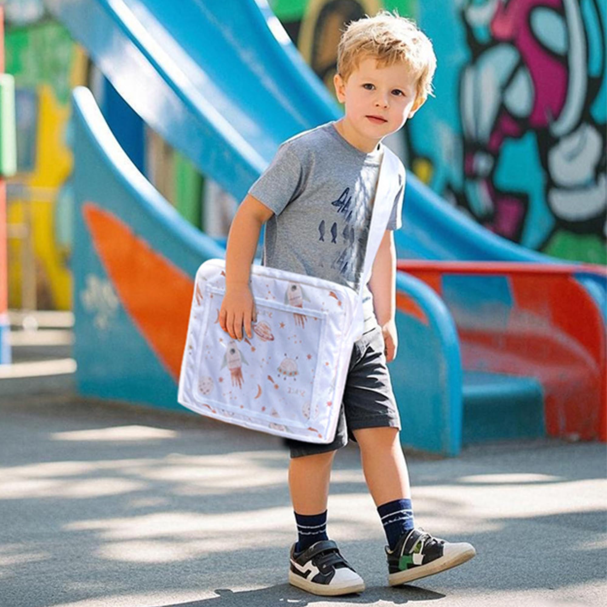 SUQ Bambini Vassoio di Viaggio, Bambini Piccoli Seggiolino Auto Lap Desk, Tavolo Seggiolino per Bambini Lungo Viaggio, Vassoio Attività Multifunzionale per Disegnare, Guardando Tablet, Spuntini