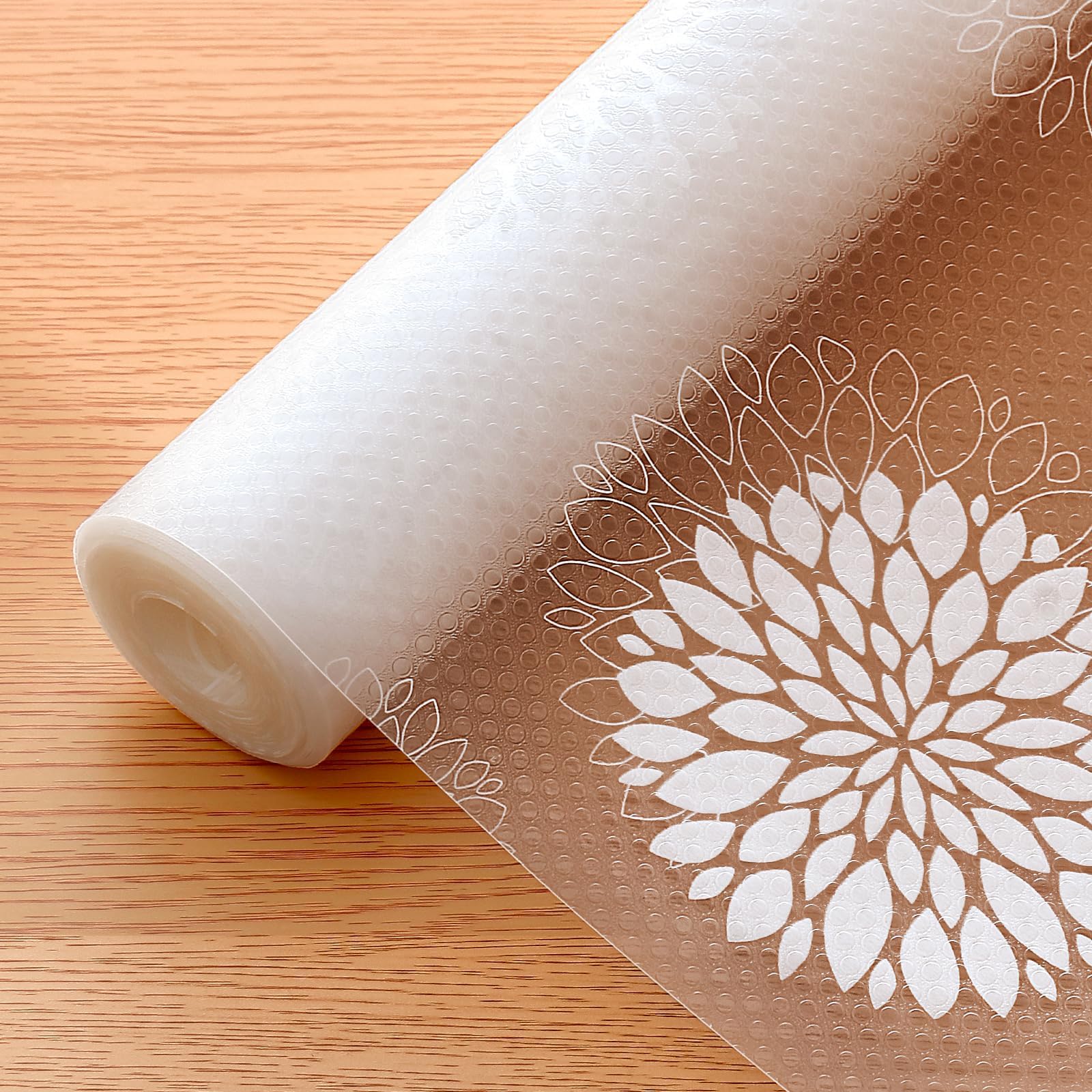 Porslin Shelf Mats, 45cmx5m, Non-Adhesive, Waterproof, Anti-Slip, Washable, BPA-Free, Durable, Transparent, Easy to Cut for Kitchen Shelves, Wardrobe, Fridge Mats, Cupboards, Drawers, Reusable - SL38