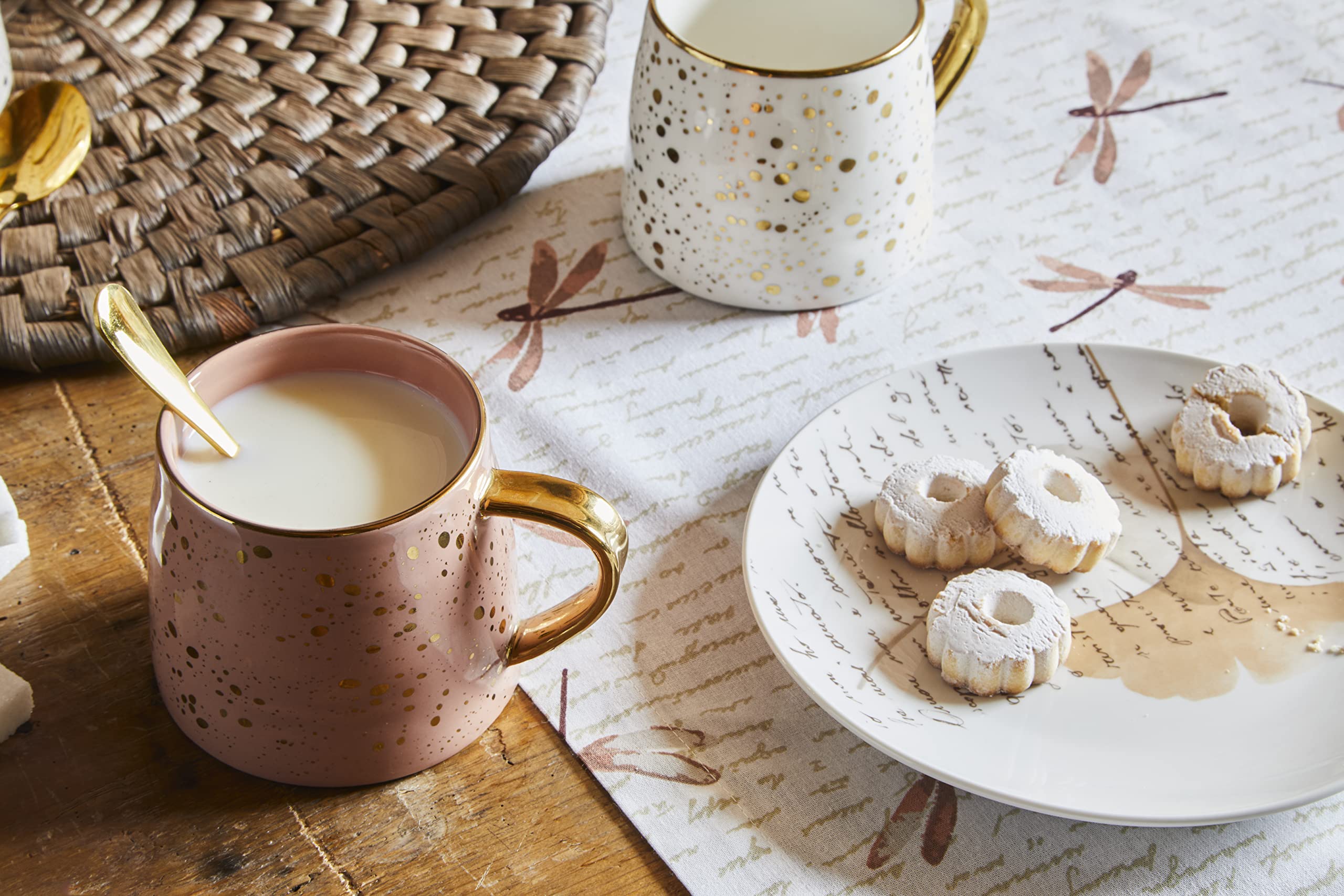 Tognana Des Arts Chic, Set 4 Tazze, Mug 340 cc, Porcellana, Multicolore
