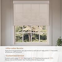 Vista 2 de HOTSOON Persianas enrollables solares sin cordones para filtrar la luz, persianas enrollables solares sin cordones con cenefa de cassette
