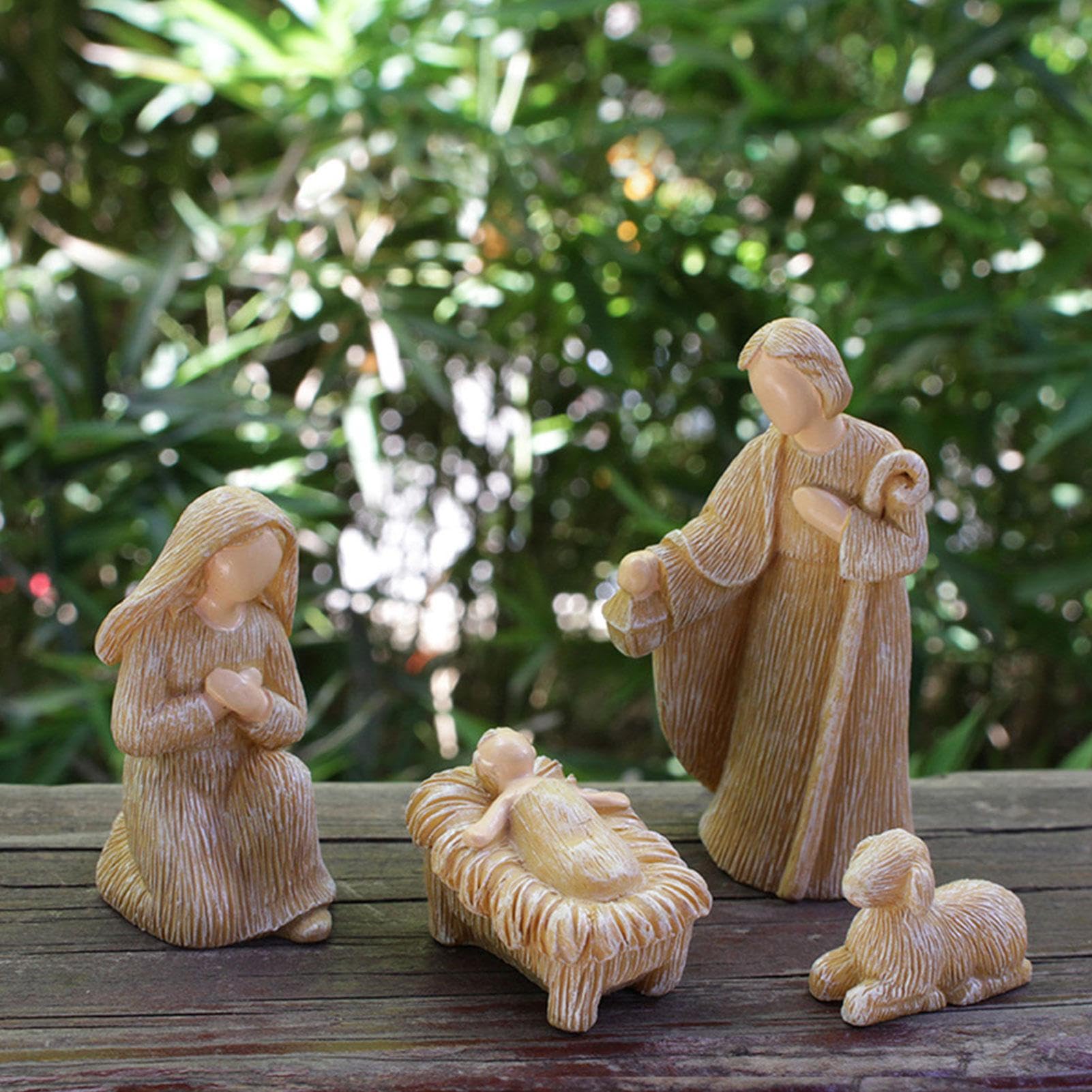 Krippenfiguren-Set 10-teilig - Harz Weihnachtskrippe Traditionell