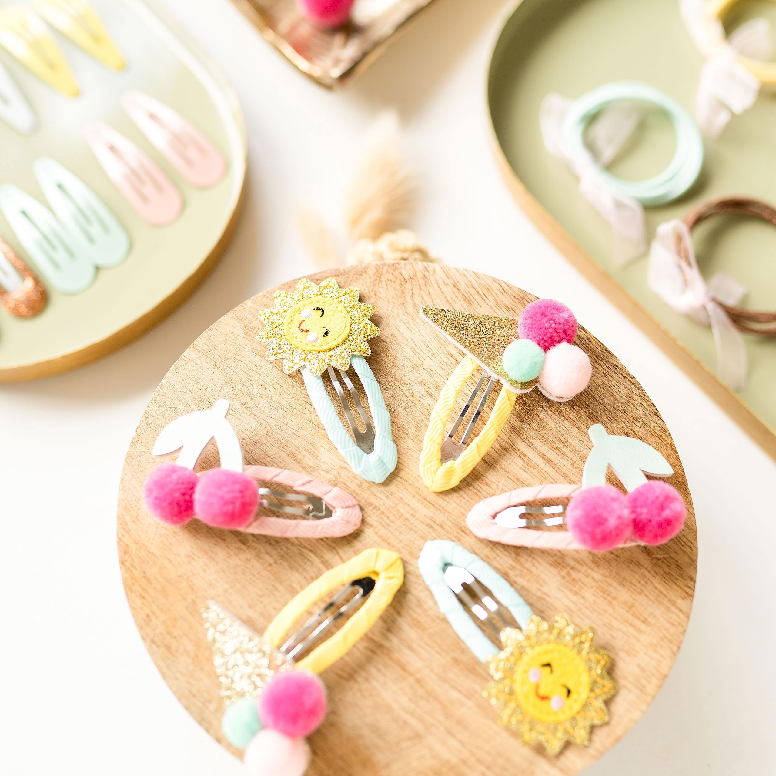 Papierdrachen Special 48 Hair Clips and Hair Bobbles in Many Colours, Durable and Robust - Image 4