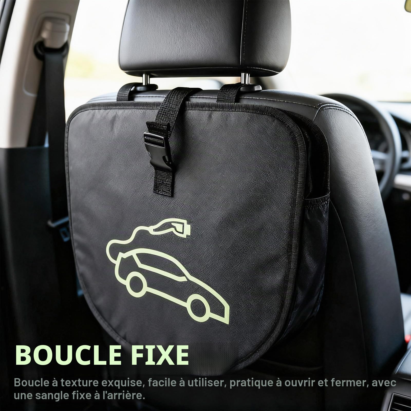 GBKDQQ Sac de rangement portable EV pour câble de charge - Sac de rangement suspendu pour voiture électrique de type 2 type T 1 - Organiseur de câbles de charge en nylon 600D pour tous les câbles et