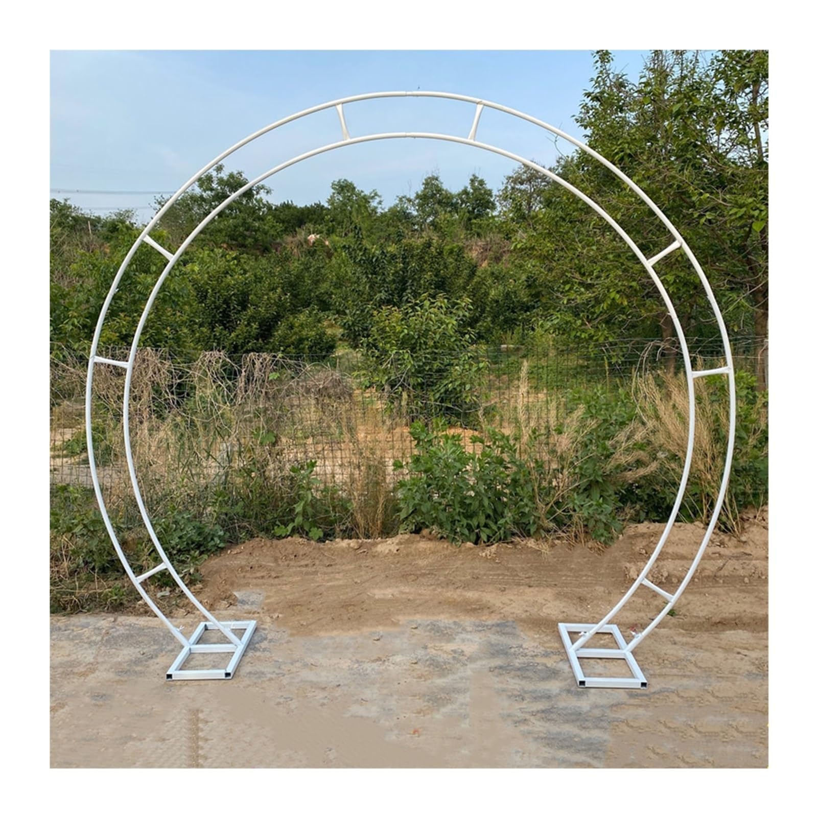Solidny metalowy łuk ślubny Cle Arbor Moon Gate - Ele Garden Det na przyjęcia weselne t na imprezy plenerowe artykuły i tła fotograficzne