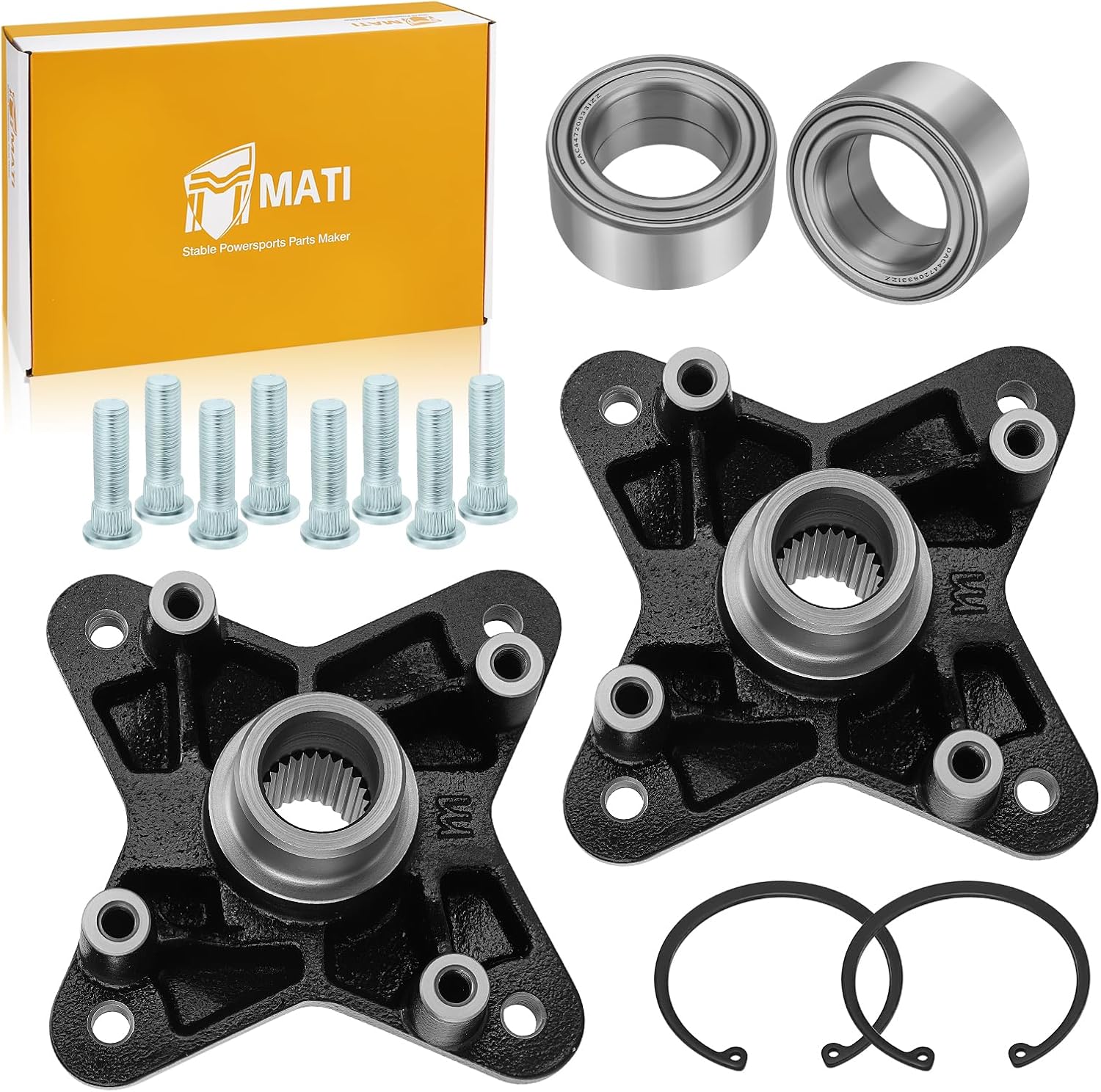 M MATI 2PCS Rear Wheel Hubs & Bearing kit for Polaris RZR 900 XP 4 2011-2013 RZR 900 4 E-PS 2011-2014 5137278 3514699 - Image 7