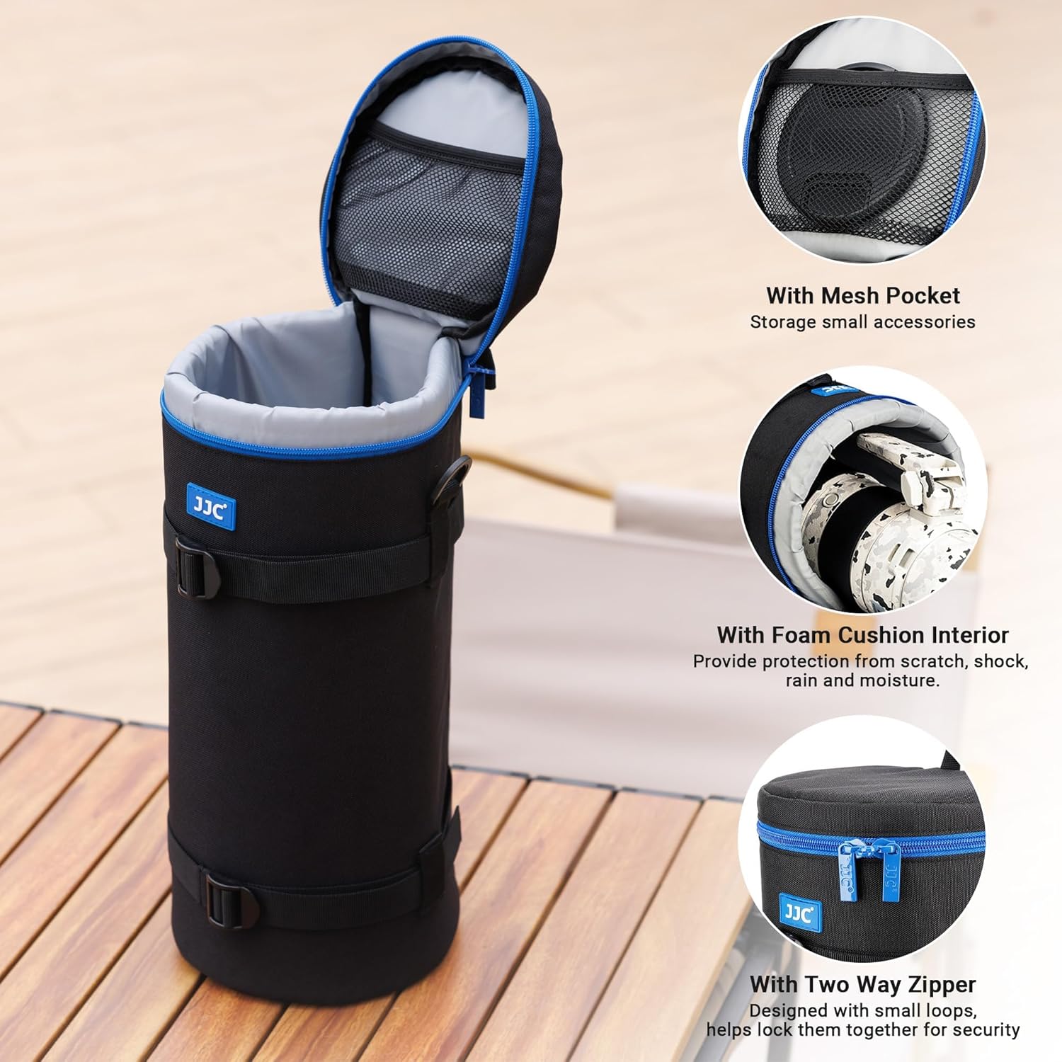 Extra Large Thick Camera Lens Case Bag for Canon RF 200-800mm F6.3-9 IS for Nikon 180-600mm/600mm F6.3 for Sony FE 200-600mm Zoom 400-800mm F6.3-8 G &Teleconverte,Fits Lenses Below 5.5x14.6"(D x L)