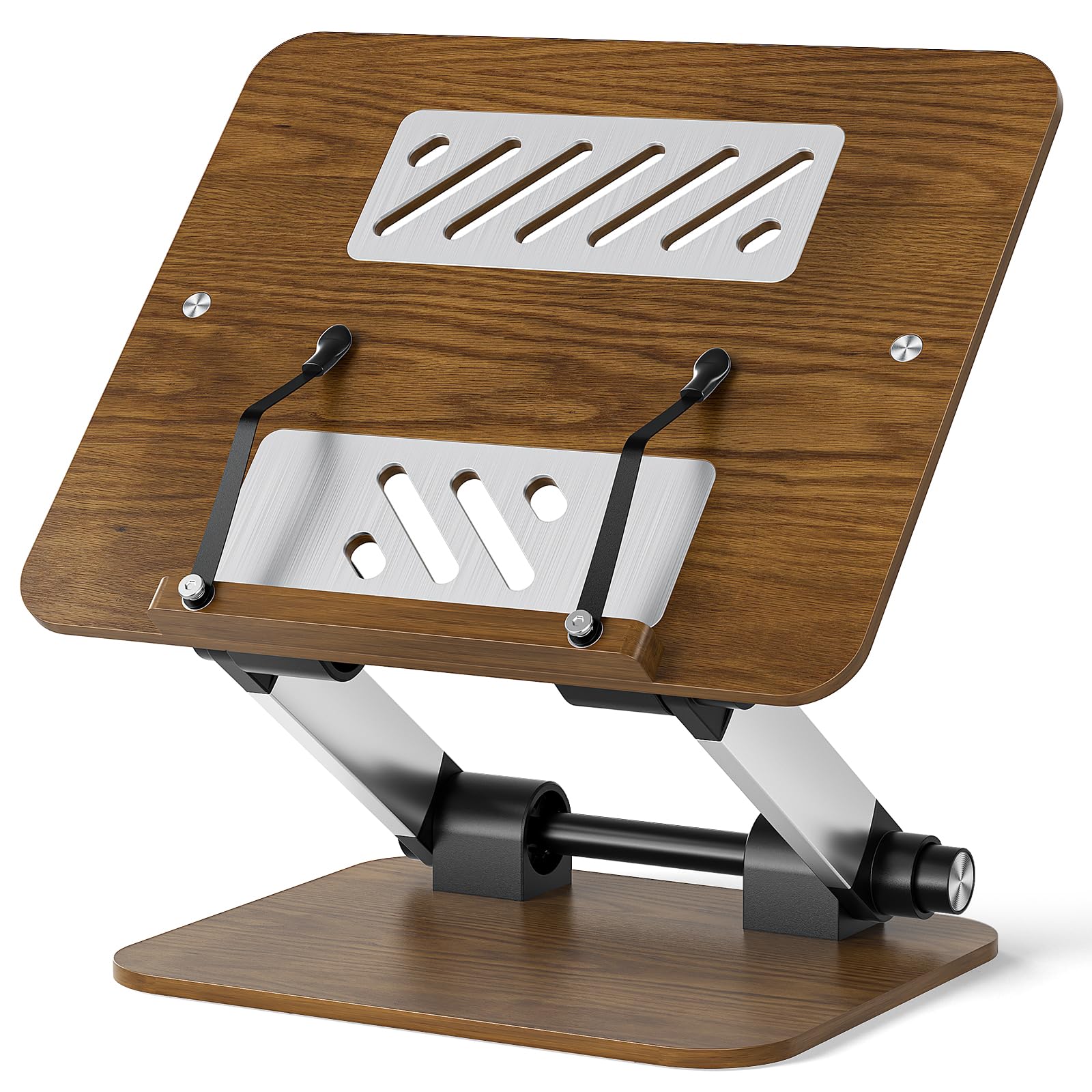 Foyucool Leggio per Libri con Base Girevole a 360°, Supporto Libri per Lettura, Altezza Regolabile, Multiangolare, Pieghevole, per Libri, Cuochi, Tablet, Spartito, Acrilico