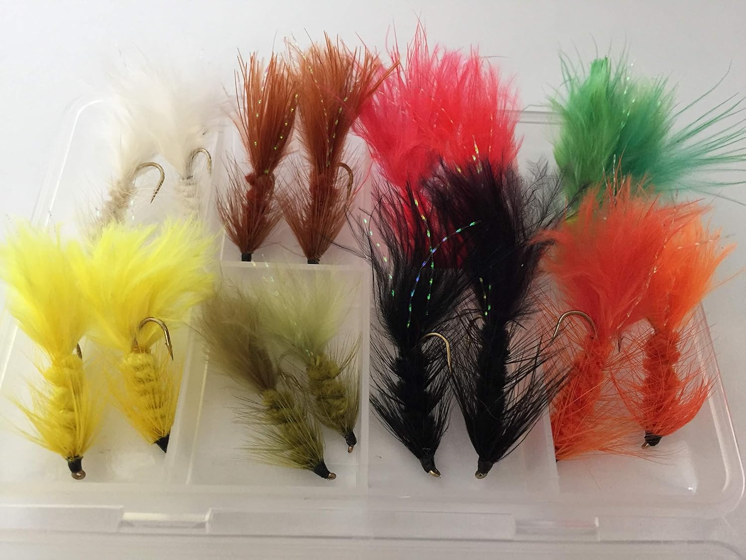 BestCity Fly Fishing WOOLLY BUGGER Set of 16 wooly buggers with FREE