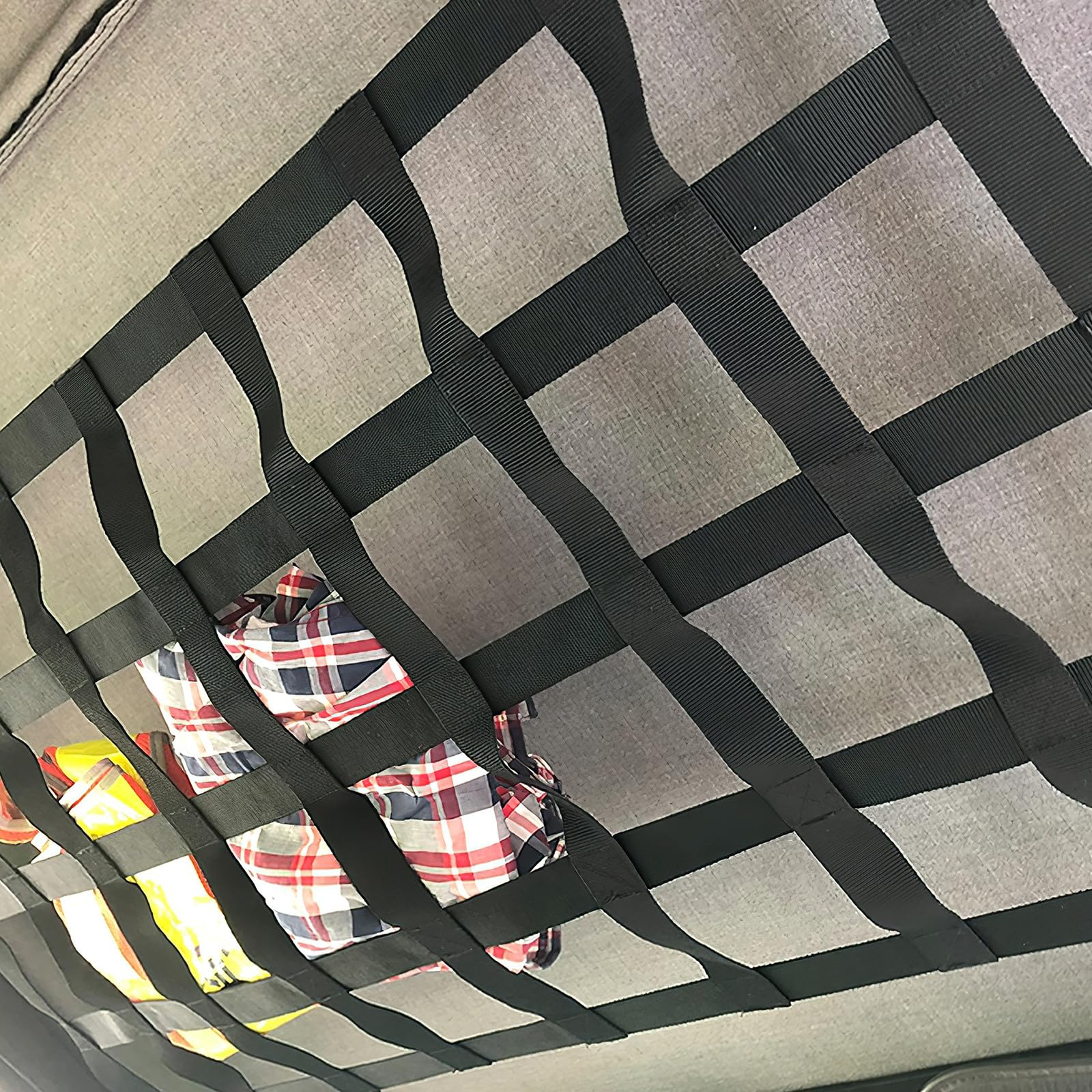 Healvian Rete Portaoggetti per Auto e Camion Elastica in Nylon 8 Tasche, Rete da Carico per Bagagliaio e Portapacchi, Fissaggio Rapido per SUV e Veicoli Commerciali