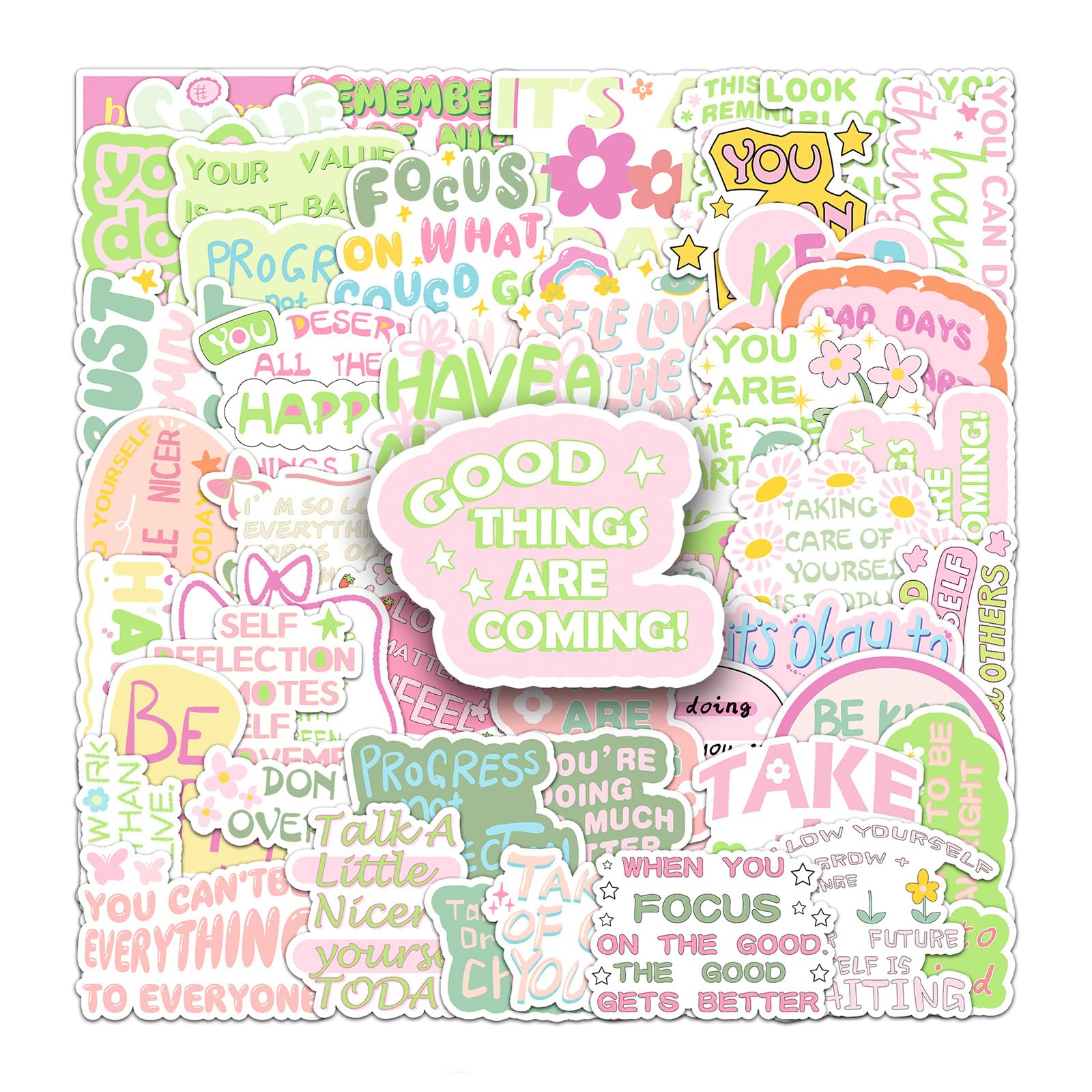 100 Pcs Positive Inspirational Vinyl Stickers,Graffiti Stickers,Vinyl Waterproof Sticker for Kids Teens Girls,for Phone Laptop Bottles Skateboard Computer Phone Luggage Guitar Gifts Sticker - Image 4