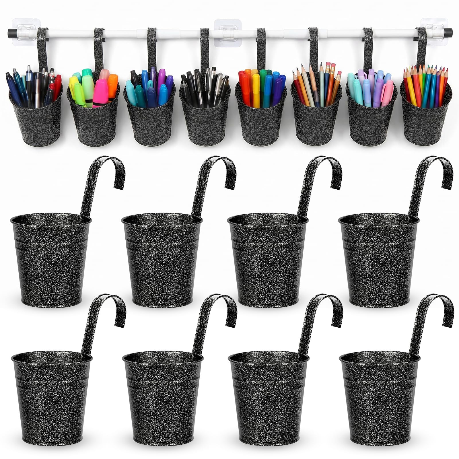 Organiseur de crayons de couleur métallique pour éviter le désordre en classe