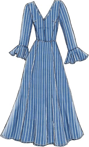 Miniatura 5 de Vogue V9328E5 Easy Women's Flared Sleeve Dress Sewing Patterns, Sizes 14-22, White