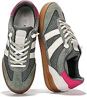 Project Cloud Verdy Genuine Leather Women's Sneakers - Memory Foam Insoles, Lightweight Lace-Up Fashion Shoes with Non-Slip Sole