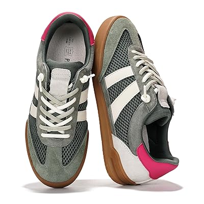 Project Cloud Genuine Leather Casual Sneakers for Women - Memory Foam Insoles Lace-Up Womens Shoes & Lightweight Women's Fashion Sneakers - Non-Slip Shoes for Women Footwear (Verdy)