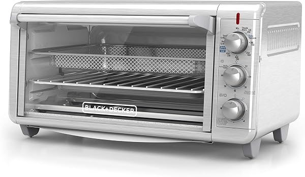 BLACK+DECKER Crisp N Bake Air Fry Countertop Convection Toaster Oven, XL Capacity, 8-Slice, 5-in-1, Fits 9Γ’β¬