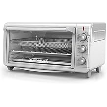 BLACK+DECKER Crisp 'N Bake Air Fry Countertop Convection Toaster Oven, XL Capacity, 8-Slice, 5-in-1, Fits 9&rdquo; x 13&rdquo; pan,12&rdquo; Pizza, 60-Min Timer, Bake, Broil, Air Fry, Toast, Keep Warm, Stainless Steel
