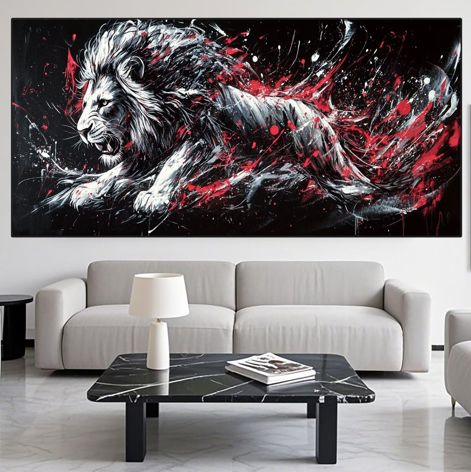 Lion Diamond Art Animal Diamond Painting Arts and Crafts dla dorosłych, zestawy do malowania diamentami 5D, dorosłych, Crysta, haft krzyżykowy, zestaw do haftowania dla początkujących, dekoracja