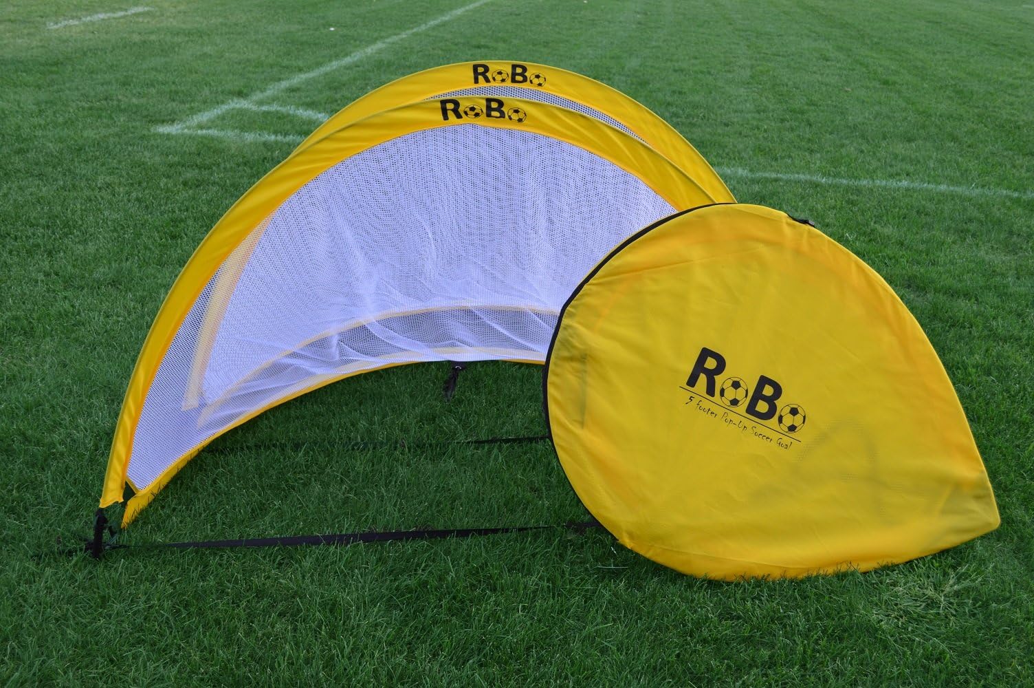 Robo 5 Footer Portable Training Soccer Goal Set (Two Goals & Bag)