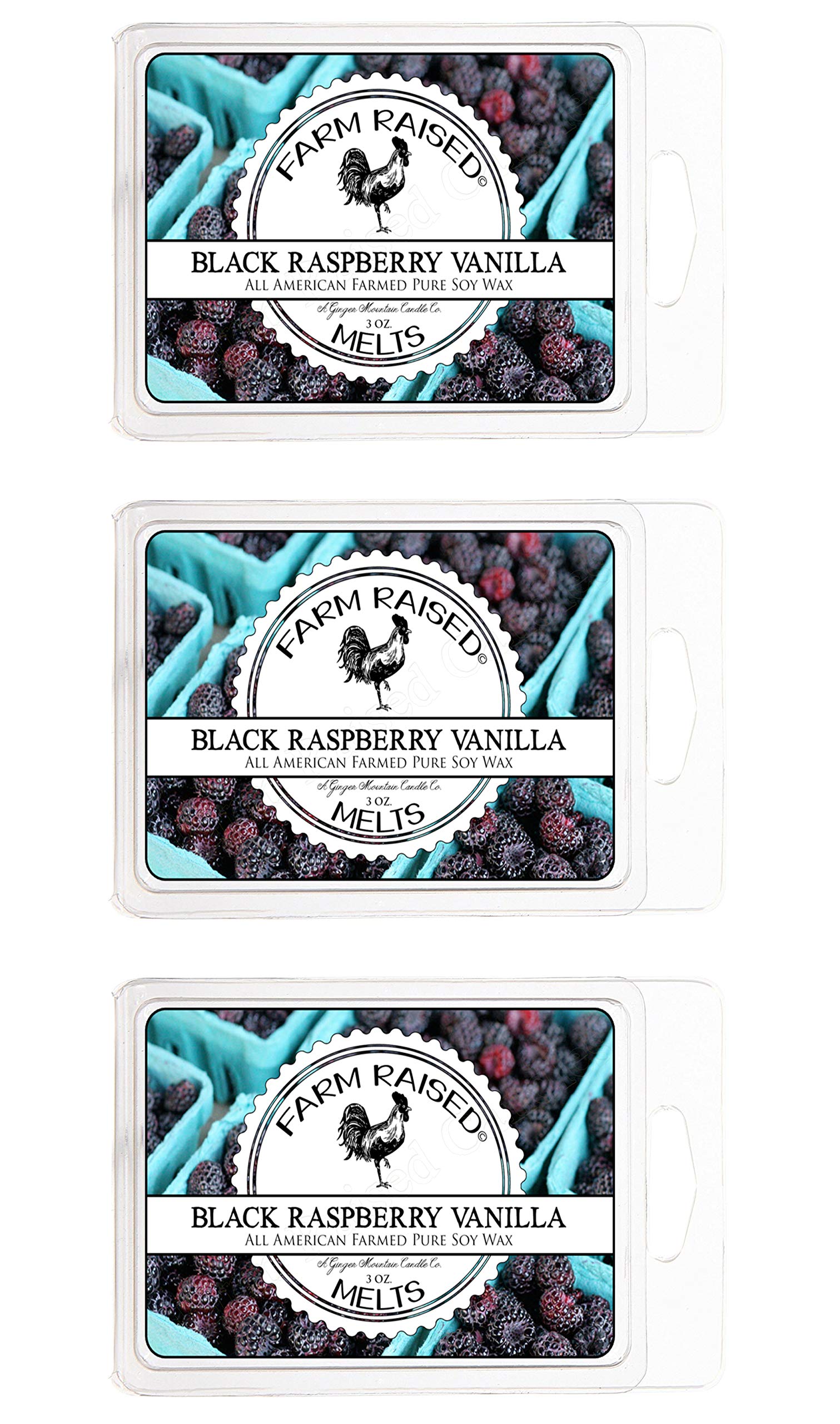 Black Raspberry Vanilla 2 Pack 12 Cubes 6 Ounces Total Scented Flameless Soy Wax Melts 100% Natural American Farmed Soy Wax. Premium Fragrance Oils, Smokeless Candles, Vegan Friendly