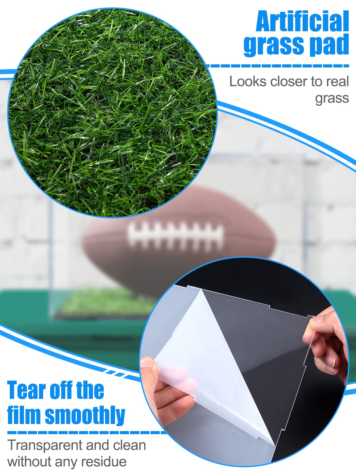 Snapklik.com : Upgraded Acrylic Football Display Case - Clear Football ...